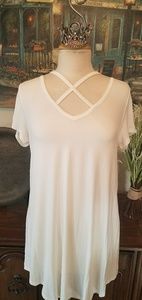 Criss Cross Ivory Top